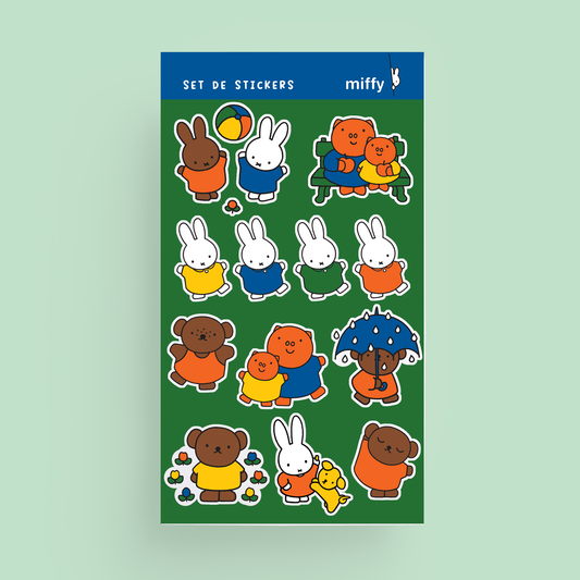 Miffy Verde ⋆˙⟡ Estampitas adhesivas